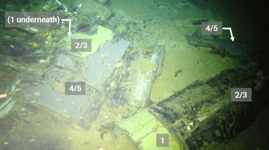 Titan sub wreckage in a photo shown during Wednesday’s testimony